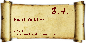 Budai Antigon névjegykártya